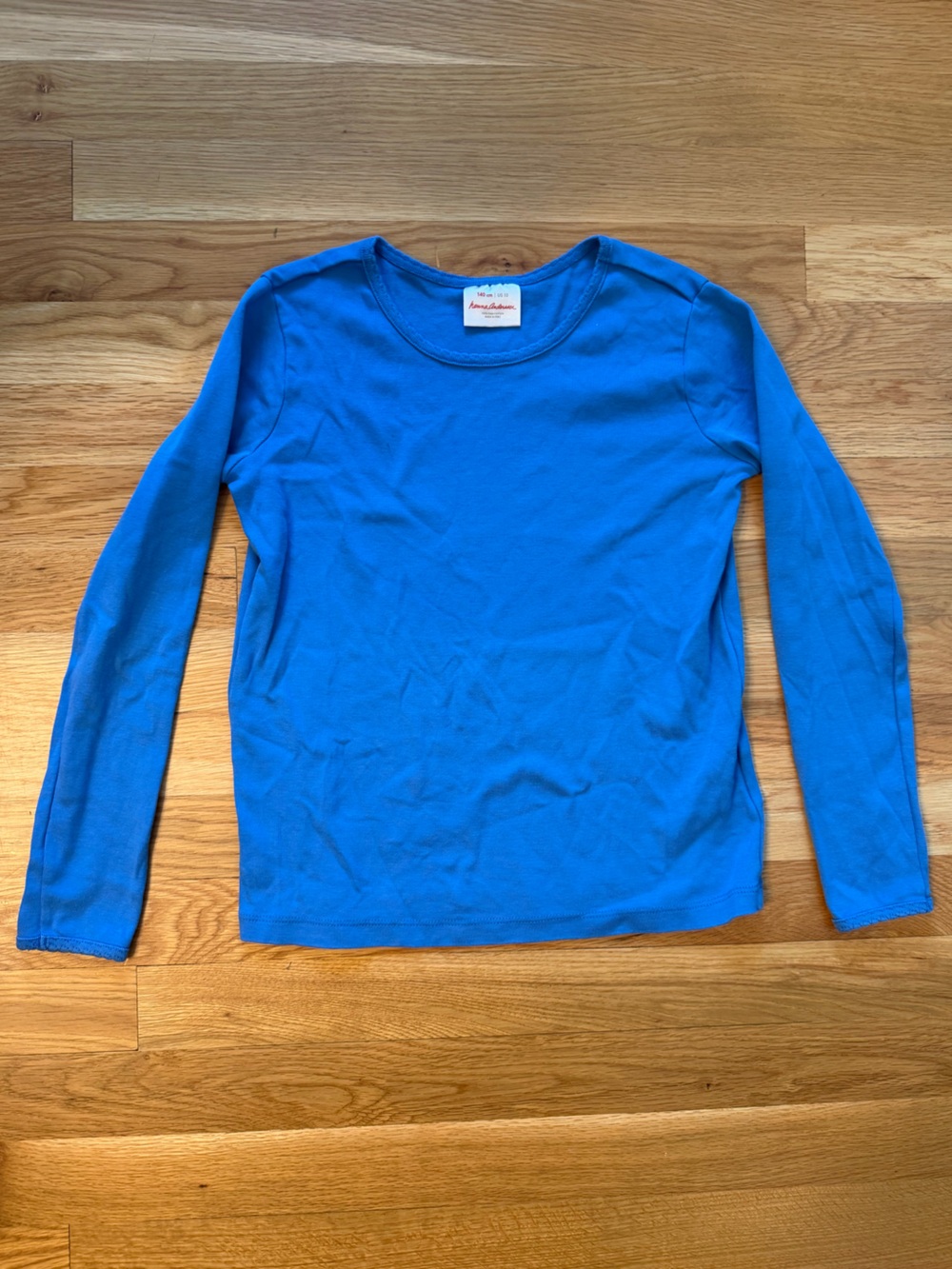 Hanna Andersson Pima Cotton Long Sleeve Tee in Bright Blue
